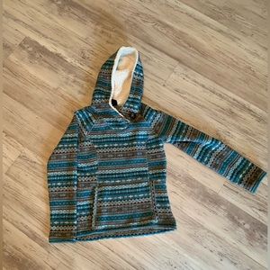 Koppen sweater with fleece interior and Sherpa lined hood